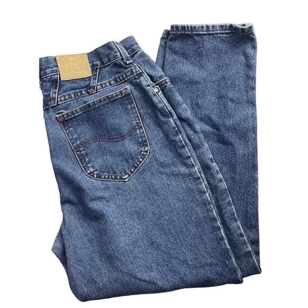 Vintage Lee High Rise Mom Women's Denim Jeans Worn In Waist 28/29"